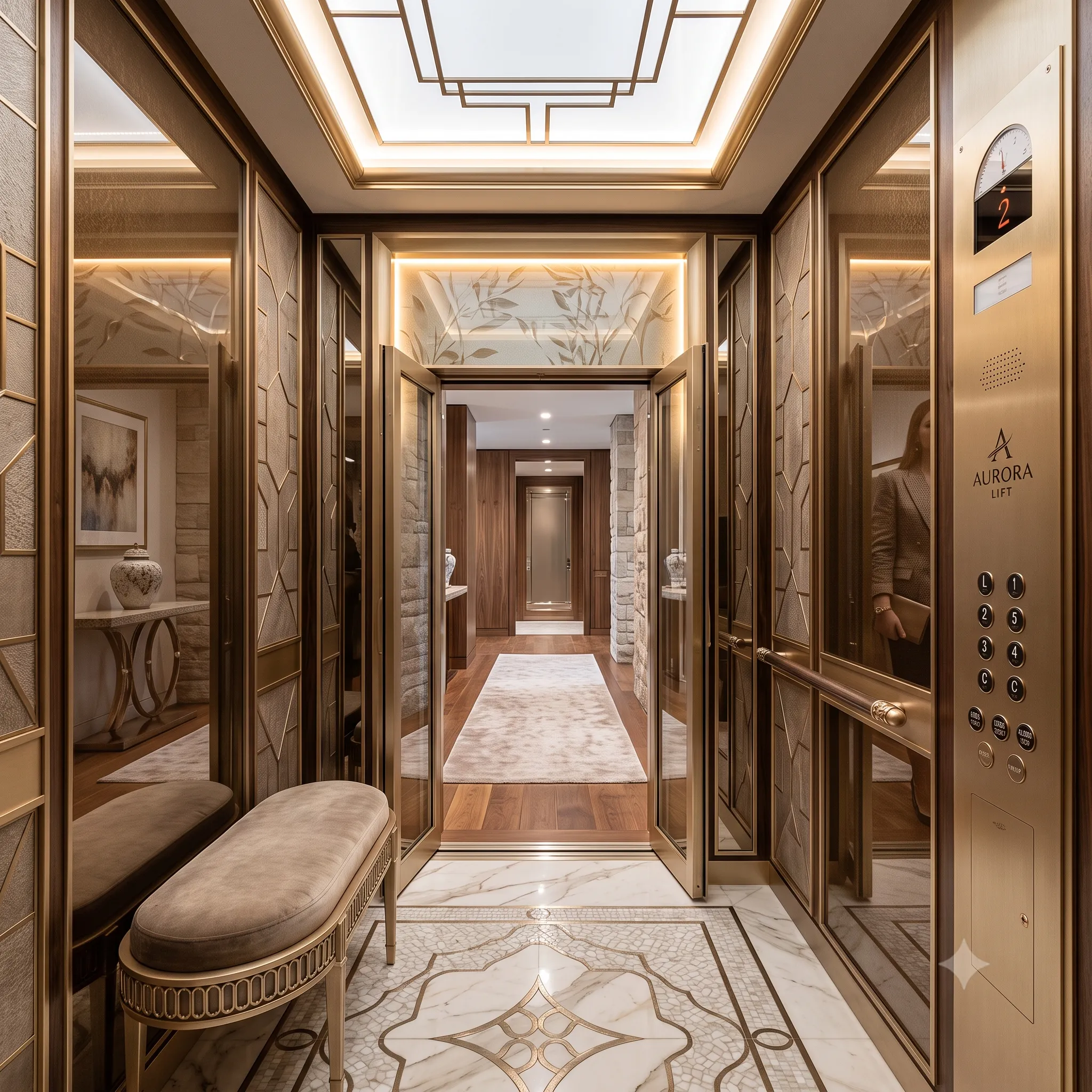 Gold accent lift finish